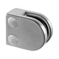 Glass Clamp - 6mm to 10.76mm - Flat Mount - Stainless Steel