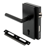 Glass Door Lock - Lever Handle - Right - Anthracite