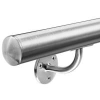 Handrail Kit - Stainless Steel - Curved Plate Bracket