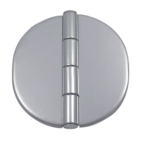 Hinge with Cover Caps - Round - Stainless Steel