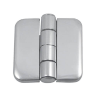 Hinge with Cover Caps - Square - Stainless Steel