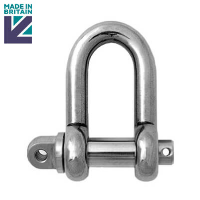 Lifting D Shackle - Stainless Steel - Long Safety Pin