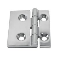 Short Sided Butt Hinge - 4 Point Fix - Stainless Steel