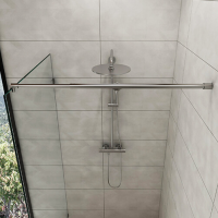 Shower Screen Support - Telescopic Arm - Wall Mount - Tubular