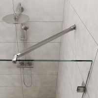 Shower Screen Support Arm Kit - 45 Degree Mount - Square