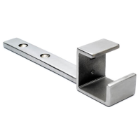 Square Arm Rail Bracket Support - Stainless Steel