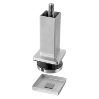 Square Baluster Base Flange - Stair Post Mount