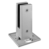 Square Floor Mounting Base Glass Clamp