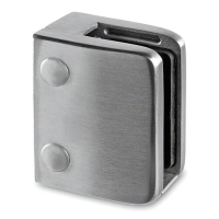 Square Glass Clamp - Glass up to 17.52mm - Flat Mount
