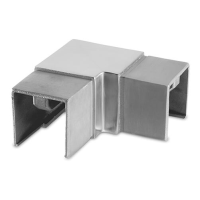 Square Handrail Connector - Glass Channel Balustrade