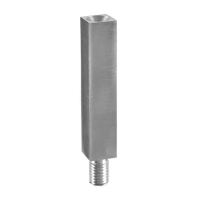 Square Mounting Pillar - Flat - Threaded