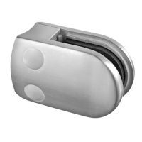 Stainless Steel Glass Clamp - D-shape - Tube Mount