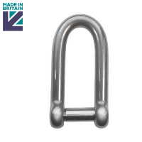 Stainless Steel Long D Shackle - Socket Head Pin