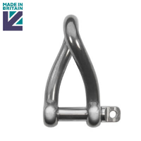 Stainless Steel Long Twist Shackle - Standard Pin