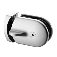 Stainless Steel Tube to Glass Door Lock - Glass Clamp