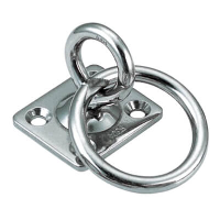 Swivel Eye Plate with Ring - Stainless Steel