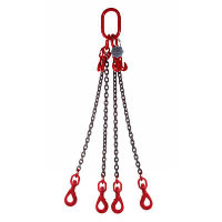 Swivel Self Locking Hook - 4 Chain Sling - Grade 80