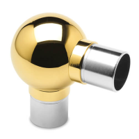 Tube Connector - 90 Degree - Ball Elbow - Brass Finish