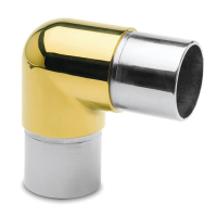 Tube Connector - 90 Degree Smooth Elbow - Brass Finish