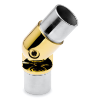 Tube Connector - Adjustable Elbow - Brass Finish