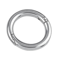 Two-Part Stainless Steel Round Ring With Snap Fastener