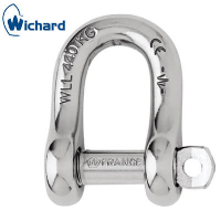 Wichard D Shackle - Captive Pin - 316L Stainless Steel