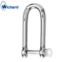 Wichard Long D Shackle - Captive Pin - Stainless Steel