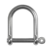 Wide D Shackle - Screw Pin - Stainless Steel - Value