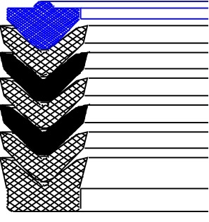 Single Acting NBR Rubberised Fabric Rod Seals