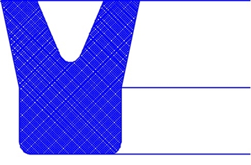 Single acting U-Section AU Rod Seals