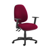 Jota high back operator chair with adjustable arms - Diablo Pink