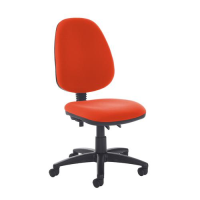 Jota high back PCB operator chair with no arms - Tortuga Orange