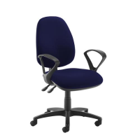 Jota high back operator chair with fixed arms - Ocean Blue
