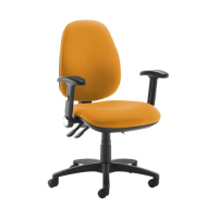 Jota high back operator chair with folding arms - Solano Yellow