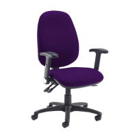Jota extra high back operator chair with folding arms - Tarot Purple