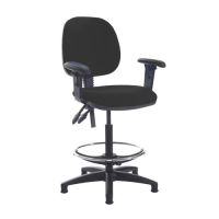 Jota draughtsmans chair with adjustable arms - Havana Black
