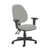 Jota high back PCB operator chair with adjustable arms - Slip Grey