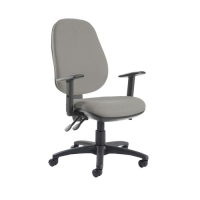 Jota extra high back operator chair with adjustable arms - Slip Grey