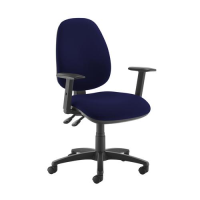 Jota high back operator chair with adjustable arms - Ocean Blue