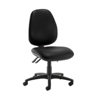 Jota high back operator chair with no arms - Nero Black vinyl