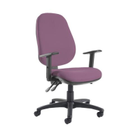 Jota extra high back operator chair with adjustable arms - Bridgetown Purple