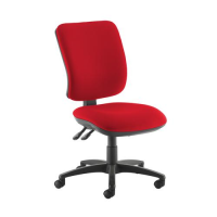 Senza high back operator chair with no arms - Panama Red
