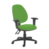 Jota high back PCB operator chair with adjustable arms - Lombok Green