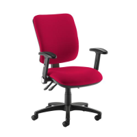 Senza high back operator chair with folding arms - Diablo Pink