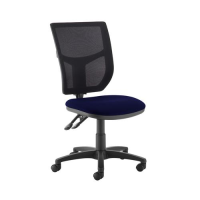 Altino 2 lever high mesh back operators chair with no arms - Ocean Blue
