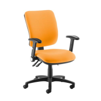 Senza high back operator chair with folding arms - Solano Yellow