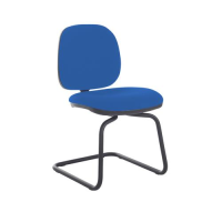 Jota fabric visitors chair with no arms - Scuba Blue