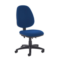 Jota high back PCB operator chair with no arms - Curacao Blue