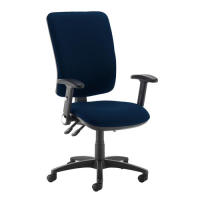 Senza extra high back operator chair with folding arms - Costa Blue