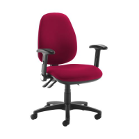 Jota high back operator chair with folding arms - Diablo Pink